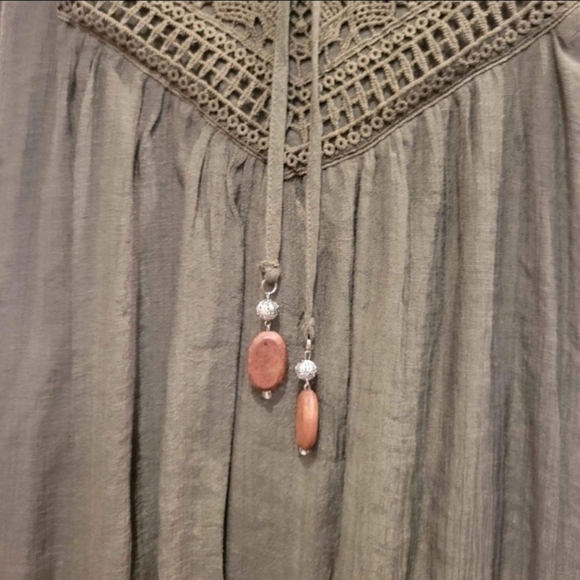 NWT 2X Green Crochet Front Dress - Picture 4 of 9